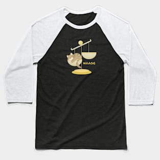 Waage Katze zodiac sign Baseball T-Shirt